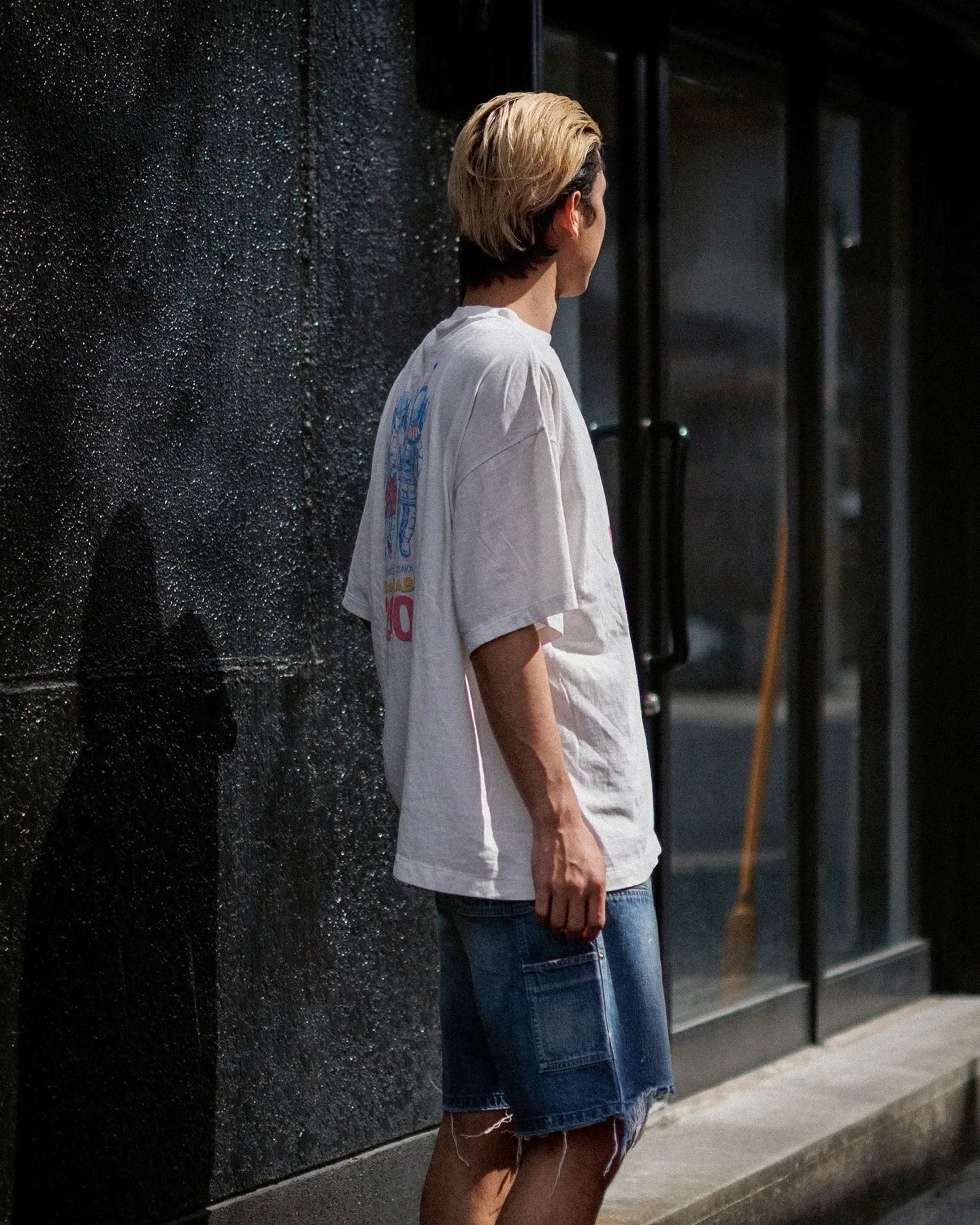 SAINT Mxxxxxx × Sean Wotherspoon SW_SS TEE/ASTRO/WHT SW joint retro enzyme-washed old tee Astronaut distressed short-sleeved off-white S-XL Correct version Customized SW joint wash water label Original development Production without looking at pictures Printing pixel level restoration Handmade acrylic ready-made clothing graffiti ink